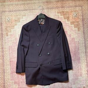 Men's Double-Breasted Blazer - Purple